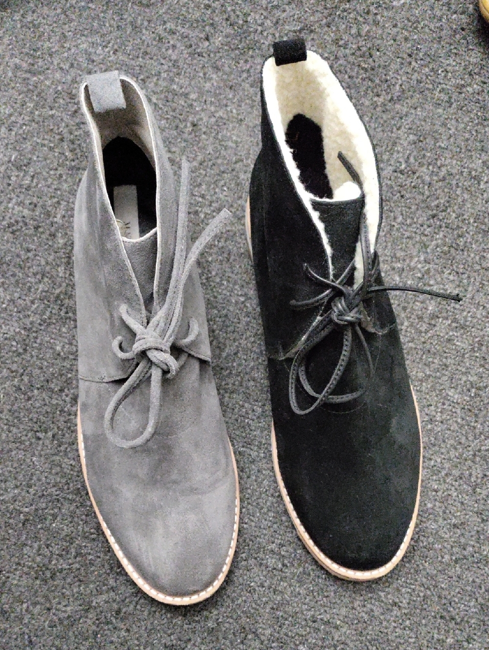 Matt Bernson Gray/Black Suede Ankle Boots  (Bundle 2)